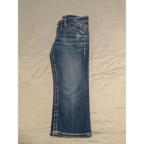 Vigoss Blue Silver Capri Pants with Contrast Stitching Size 1 - Picture 8 of 15